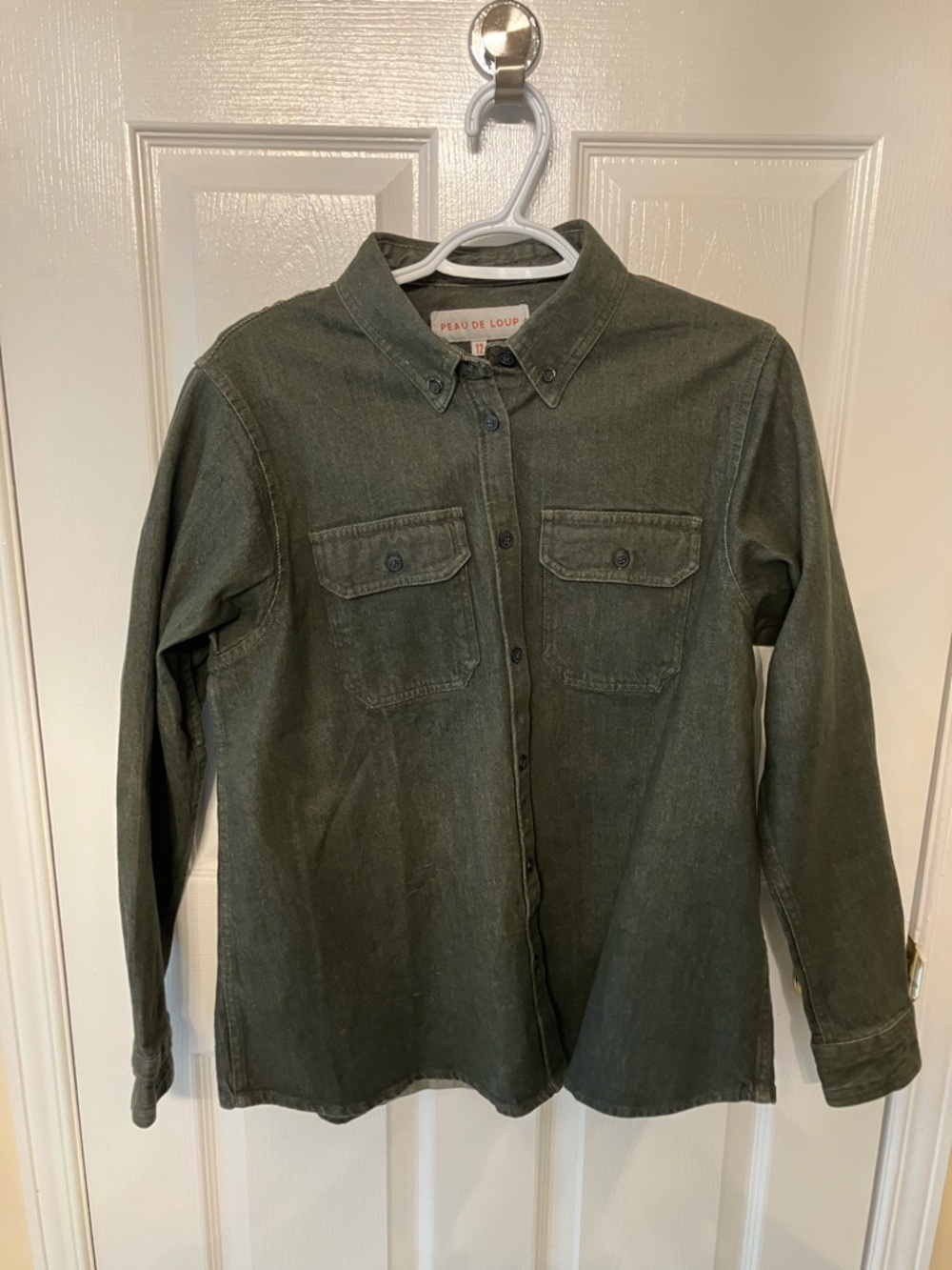 Green denim shirt (100% cotton) - Size 12